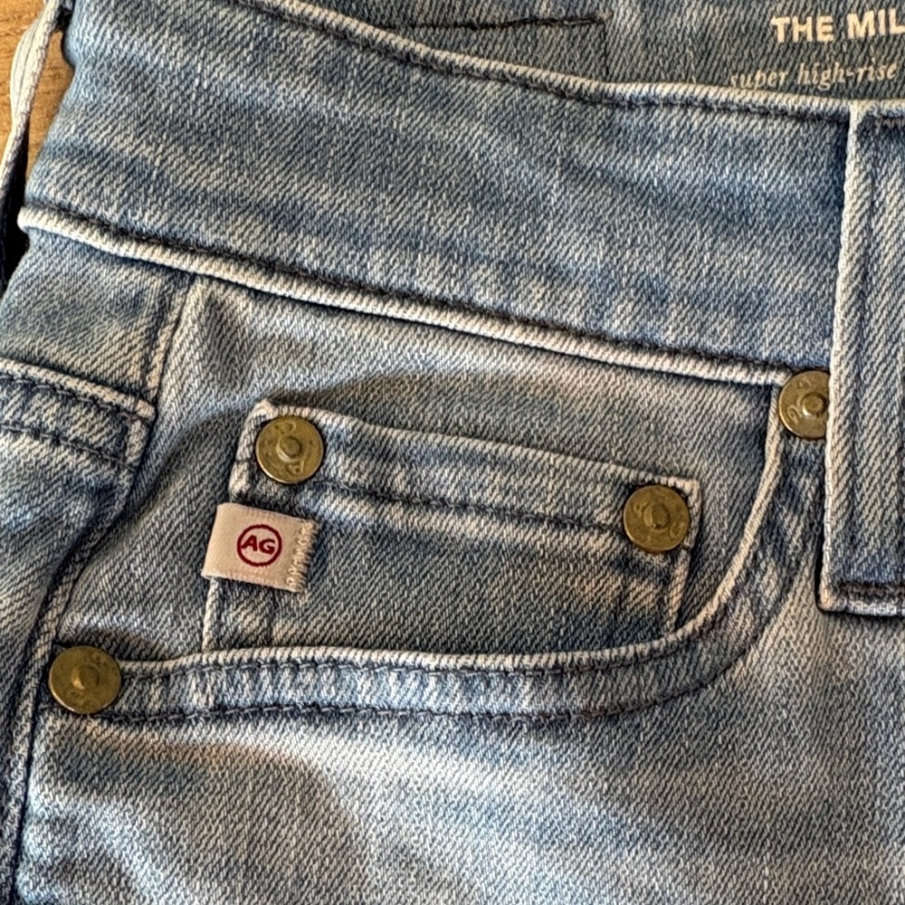 AG Adriano Goldschmied Light Blue High Rise Jeans- Super High-rise Skinny - Picture 7 of 14